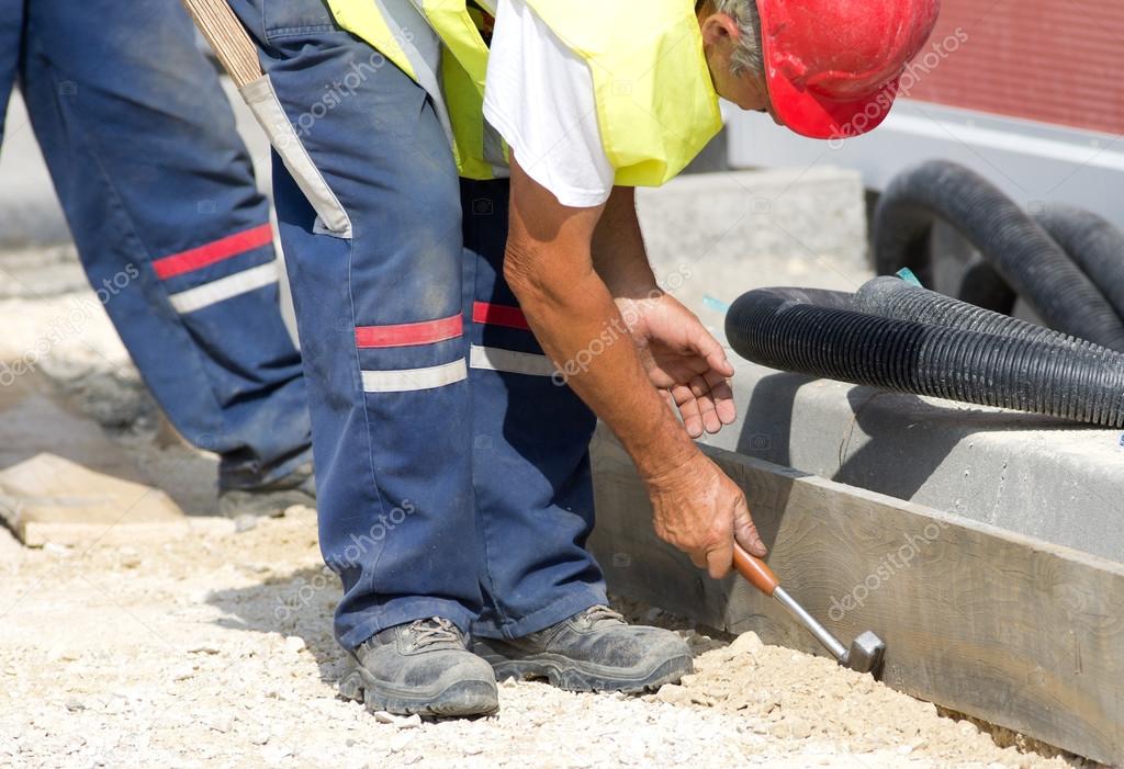 Worker with hammer