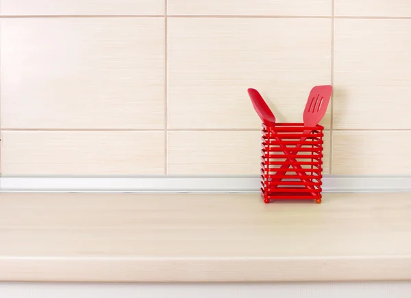 Keukengerei op countertop — Stockfoto