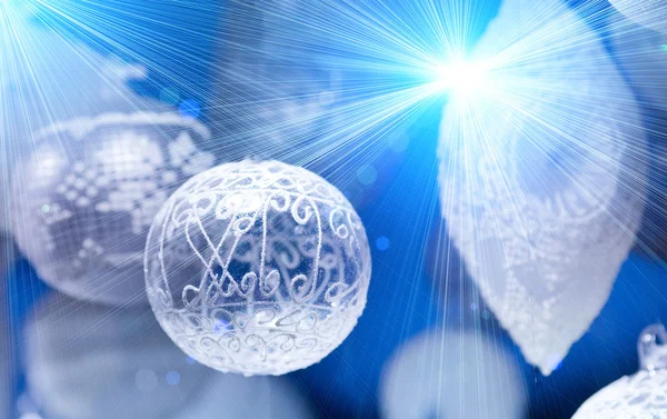 Elegant Christmas decorations with sparkles — Stock Photo, Image