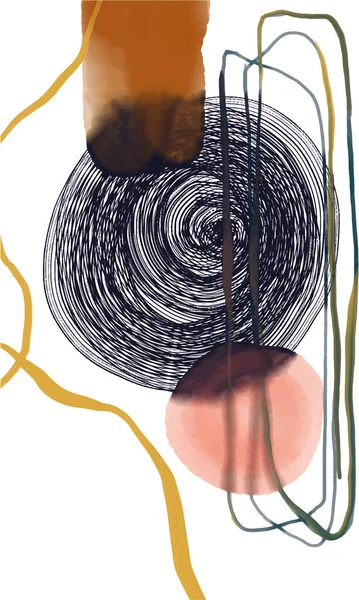 Minimalistyczny Wektor Ręcznie Malować Abstrakcyjne Tło Sztuki Plamą Akwarela Malarstwo — Wektor stockowy