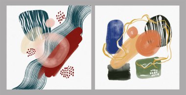 Suluboya lekeli, Minimalist el boyası arkaplanı. Fırça resmi, bir posterin, afişin ya da iç resmin sanatsal akrilik tasarımı ile bir desensel dekorasyondur..