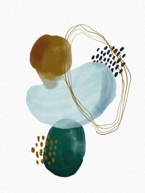 Soyutlama. Minimalist stil. Resimli kartpostallar. Fırça ve boya darbeleri. Boya, suluboya, çizgiler, pastel renkler, doku..