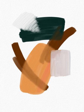 Soyutlama. Minimalist stil. Resimli kartpostallar. Fırça ve boya darbeleri. Boya, suluboya, çizgiler, pastel renkler, doku..