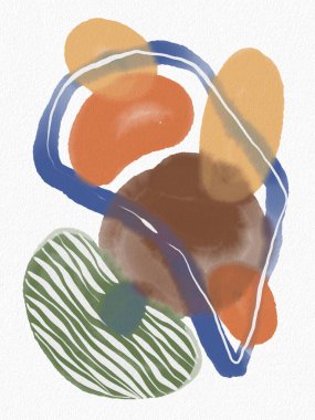 Soyutlama. Resimsel soyutlama. Fırça darbeleri, boyalar, parmak izleri ve çizgiler. Renkli tasarım kartları. Duvar kağıtları, afişler ve kartpostallar..