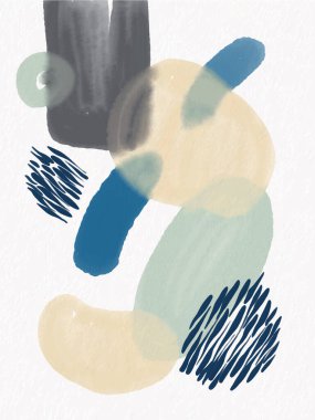 Soyutlama. Resimsel soyutlama. Fırça darbeleri, boyalar, parmak izleri ve çizgiler. Renkli tasarım kartları. Duvar kağıtları, afişler ve kartpostallar..