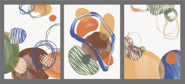 Soyutlama. Resimsel soyutlama. Fırça darbeleri, boyalar, parmak izleri ve çizgiler. Renkli tasarım kartları. Duvar kağıtları, afişler ve kartpostallar..