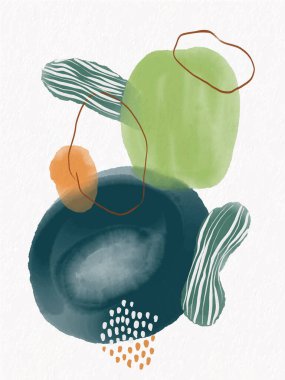 Soyutlama. Resimsel soyutlama. Fırça darbeleri, boyalar, parmak izleri ve çizgiler. Renkli tasarım kartları. Duvar kağıtları, afişler ve kartpostallar..