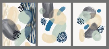 Soyutlama. Resimsel soyutlama. Fırça darbeleri, boyalar, parmak izleri ve çizgiler. Renkli tasarım kartları. Duvar kağıtları, afişler ve kartpostallar..
