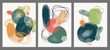 Soyutlama. Resimsel soyutlama. Fırça darbeleri, boyalar, parmak izleri ve çizgiler. Renkli tasarım kartları. Duvar kağıtları, afişler ve kartpostallar..