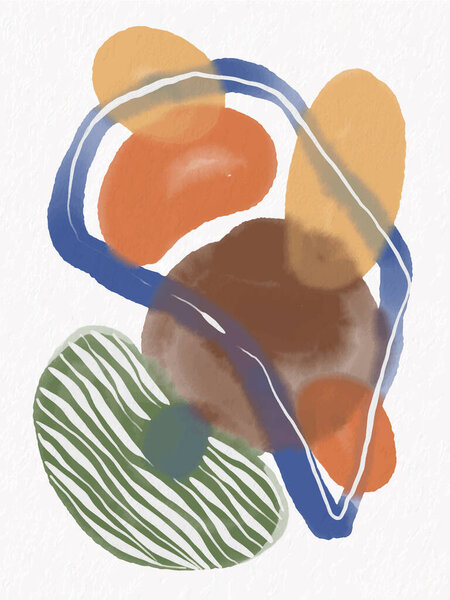 Абстракция. Изображение абстракции. Мазки кистей, краски, гравюры и линии. Красочные дизайнерские карты. Обои, баннеры и открытки.