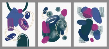  Minimalist el boyası, suluboya lekeli soyut sanat arkaplanı. Fırça resmi, bir posterin, afişin, iç tablonun, broşürün ve ambalajın sanatsal akrilik dizaynlı bir dekorasyonudur.