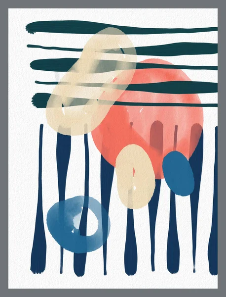 Pintar Mano Minimalista Fondo Arte Abstracto Con Acuarela Spot Pintura — Archivo Imágenes Vectoriales