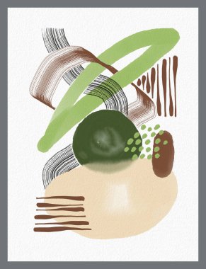 Minimalist el boyası, suluboya lekeli soyut sanat arkaplanı. Fırça resmi, bir posterin, afişin ya da iç resmin sanatsal akrilik tasarımı ile bir desensel dekorasyondur..