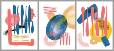 Suluboya lekeli, Minimalist el boyası arkaplanı. Fırça resmi, bir posterin, afişin ya da iç resmin sanatsal akrilik tasarımı ile bir desensel dekorasyondur..