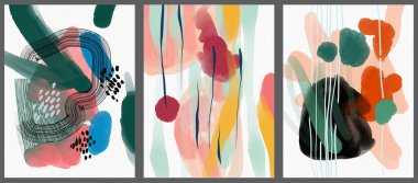 Suluboya lekeli, Minimalist el boyası arkaplanı. Fırça resmi, bir posterin, afişin ya da iç resmin sanatsal akrilik tasarımı ile bir desensel dekorasyondur..