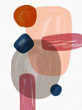 Minimalist el boyası, suluboya lekeli soyut sanat arkaplanı. Fırça resmi, bir posterin, afişin ya da iç resmin sanatsal akrilik tasarımı ile bir desensel dekorasyondur..