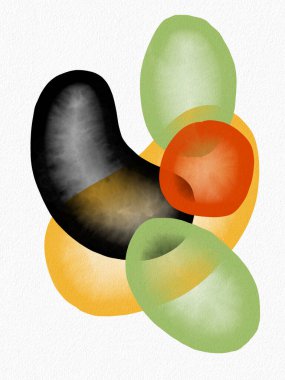 Minimalist el boyası, suluboya lekeli soyut sanat arkaplanı. Fırça resmi, bir posterin, afişin ya da iç resmin sanatsal akrilik tasarımı ile bir desensel dekorasyondur..