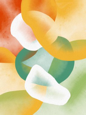  Minimalist el boyası, suluboya lekeli soyut sanat arkaplanı. Fırça resmi, bir posterin, afişin ya da iç resmin sanatsal akrilik tasarımı ile bir desensel dekorasyondur..