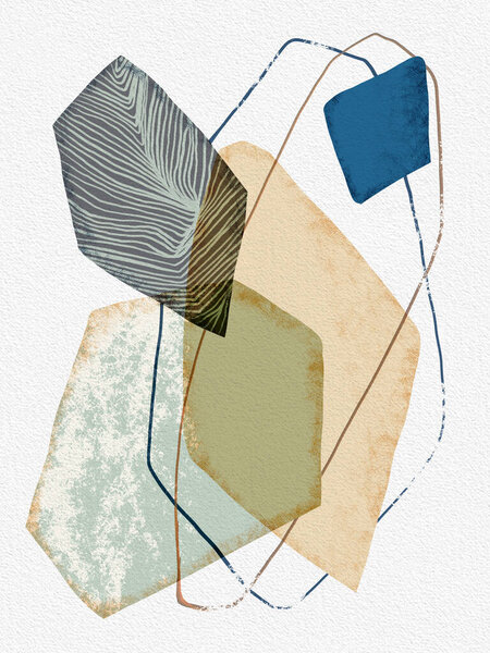 Креативные минималистские иллюстрации для оформления стен, дизайна обложки открытки или буклета.