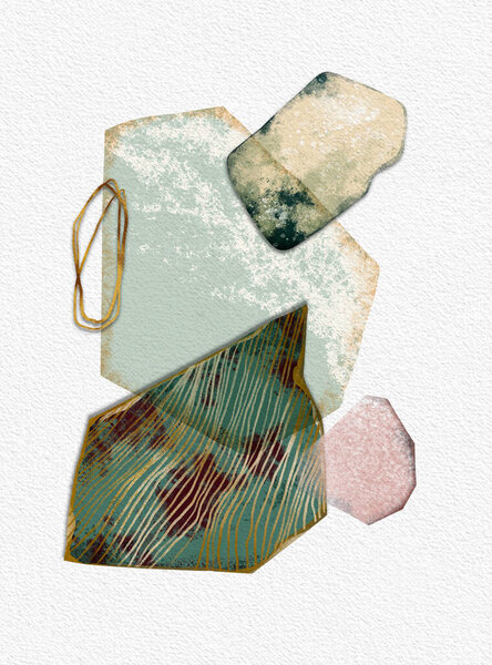 Креативные минималистские иллюстрации для оформления стен, дизайна обложки открытки или буклета.