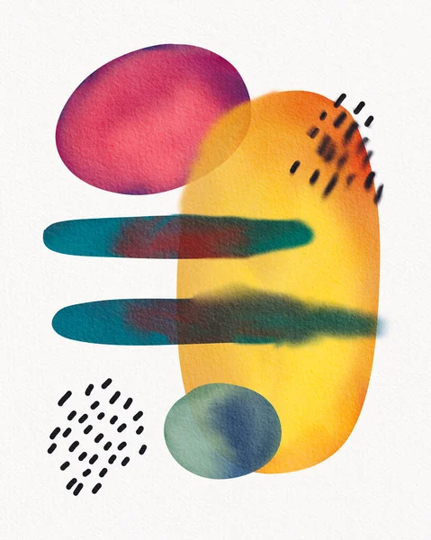 추상적 페인팅 현대적 양식이다 디자인 포스터 — 스톡 사진