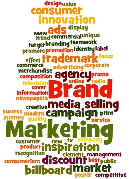 Marketing de marca, concepto de nube de palabras 3 — Foto de Stock