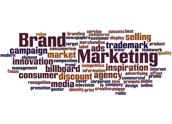 Marketing de marca, concepto de nube de palabras 7 — Foto de Stock