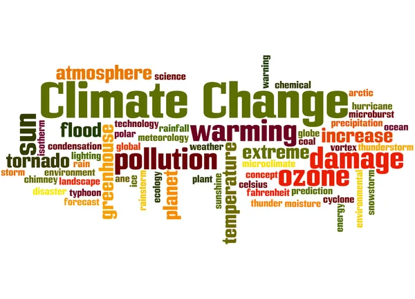 Cambio climático, concepto de nube de palabras 2 — Foto de Stock