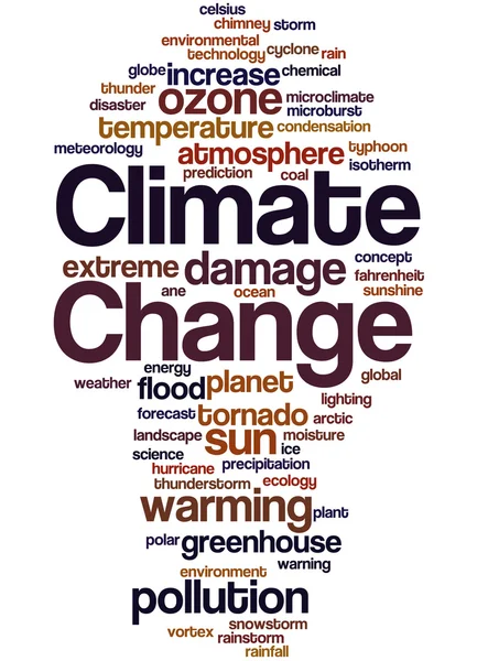 Зміна клімату, концепція хмари слів 3 — стокове фото