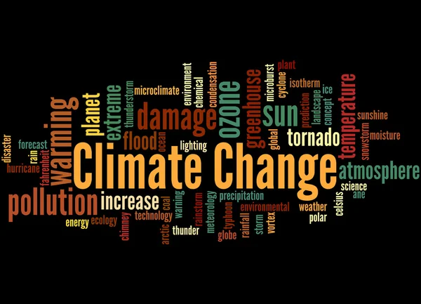 Az éghajlatváltozás, szó felhő fogalmát 5 — Stock Fotó