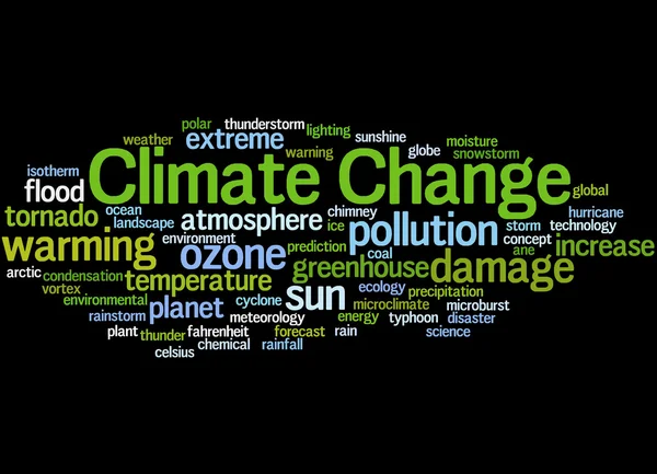 Az éghajlatváltozás, szó felhő fogalmát 7 — Stock Fotó