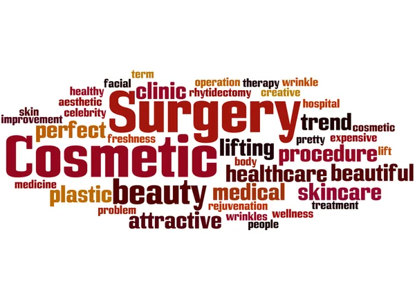 Kozmetik cerrahi, kelime bulutu kavramı 4 — Stok fotoğraf