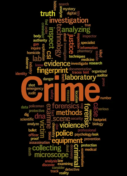 Przestępczości, słowo cloud koncepcja 6 — Zdjęcie stockowe