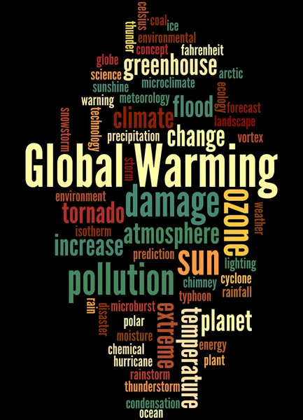 地球温暖化、単語クラウド コンセプト 5 — ストック写真