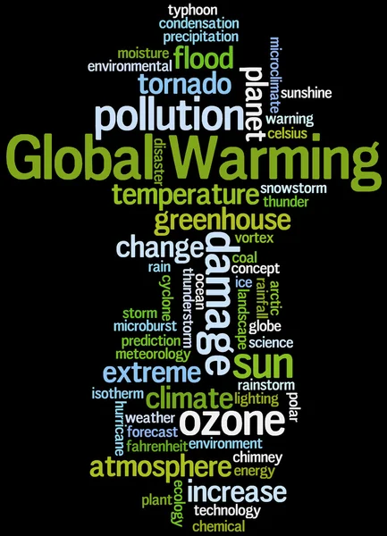 地球温暖化、単語クラウド コンセプト 6 — ストック写真