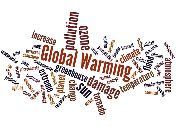 Calentamiento Global, concepto de nube de palabras 9 — Foto de Stock
