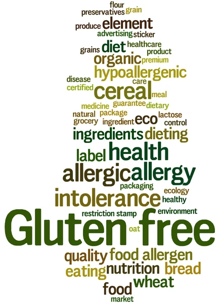 Glutenfrei, Word Cloud Konzept 2 — Stockfoto