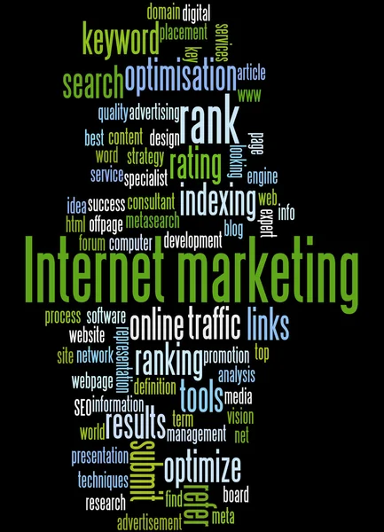 Internet marketing, word cloud concept 5 — Stock Photo, Image