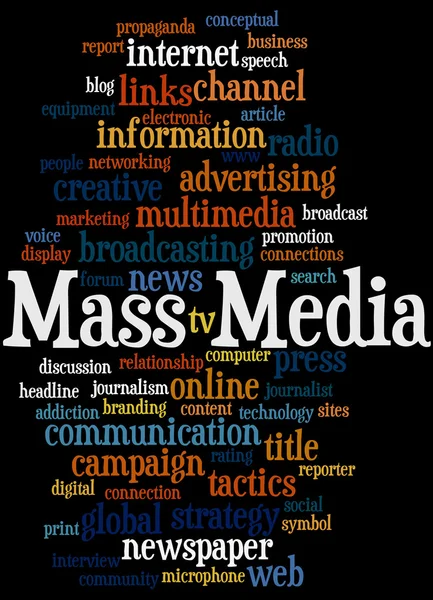 マスメディア、単語クラウド コンセプト 5 — ストック写真