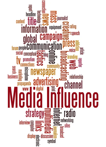 Influência da mídia, conceito de nuvem de palavras 2 — Fotografia de Stock