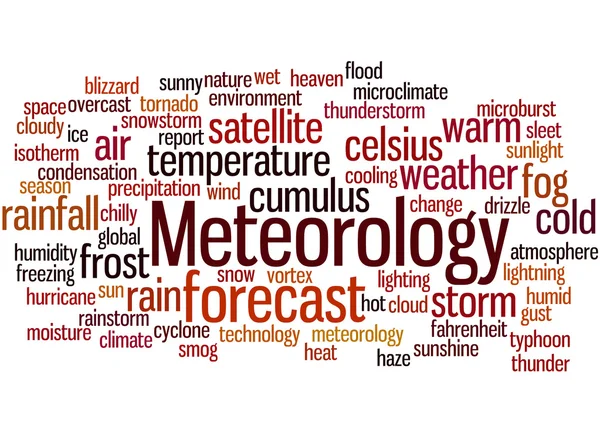 Meteorología, concepto de nube de palabras 6 —  Fotos de Stock