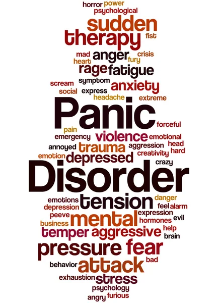 Panic Disorder, konsep cloud kata — Stok Foto