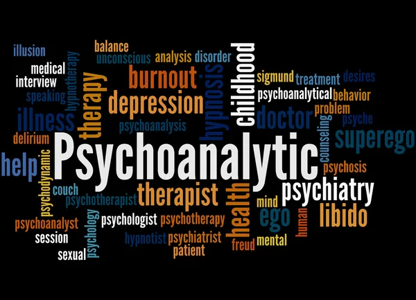 Psychoanalytic, word cloud concept 3 — Stock Photo, Image