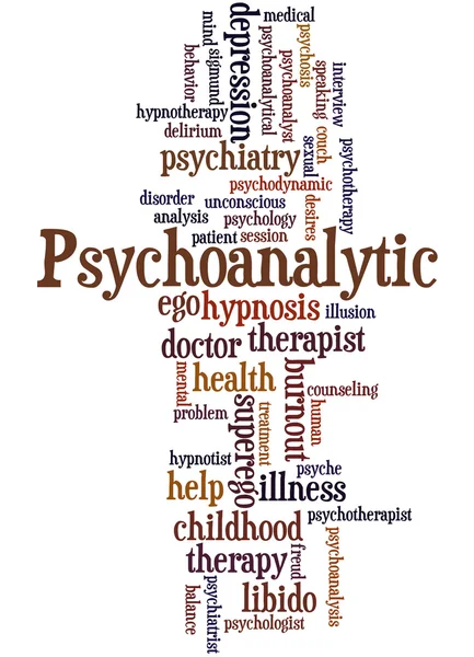 Psihanalitic, concept cloud de cuvinte 6 — Fotografie, imagine de stoc
