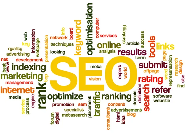 SEO, optimización de motores de búsqueda word cloud concept 3 —  Fotos de Stock