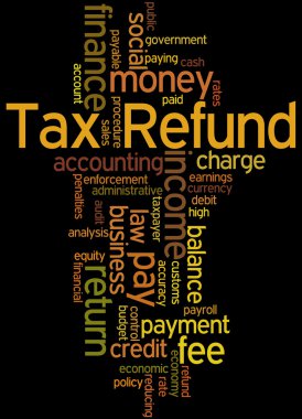 Tax Refund, word cloud concept 5 clipart