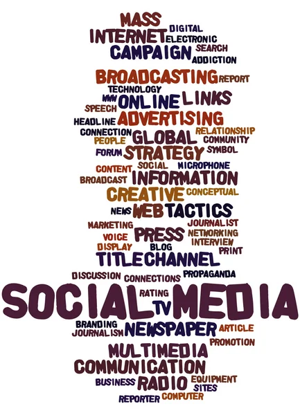 Sociale Media, word cloud concept 6 — Stockfoto