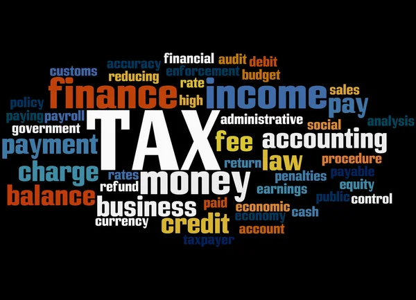 TAX, word cloud concept 6 — Stock Photo, Image