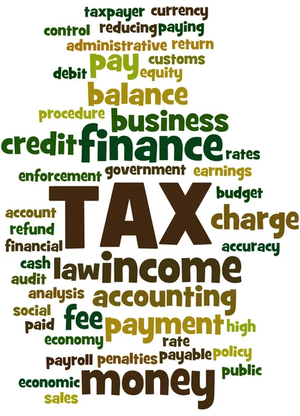 TAX, word cloud concept 7 — Stock Photo, Image
