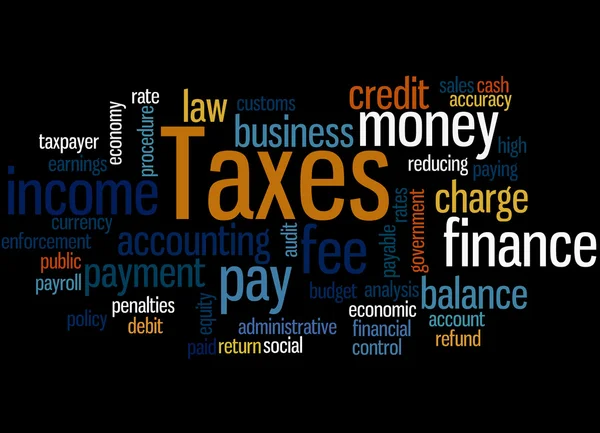 税金、単語クラウド コンセプト 6 — ストック写真